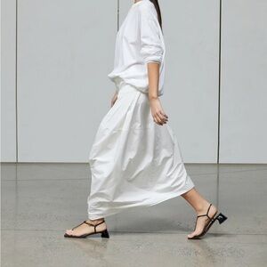 TIBI Nylon Asymmetrical Balloon Skirt